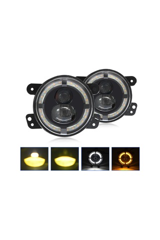 4 İnç 200w Led Sis Farları Araba Led Sis Farları 20000lm Sürüş Tampon Işıkları Wrangler Arazi Araçları İçin Su Geçirmez Yedek