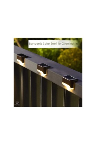 Home Waterproof Solar Merdiven Lambası 4 Adet Çok Renkli