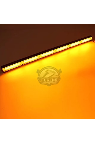 Turuncu Tepe Çakar Bar Led 90cm 12-24v Off Road Çekici Traktör İkaz Lambası Çakar 15 Modlu Siyah