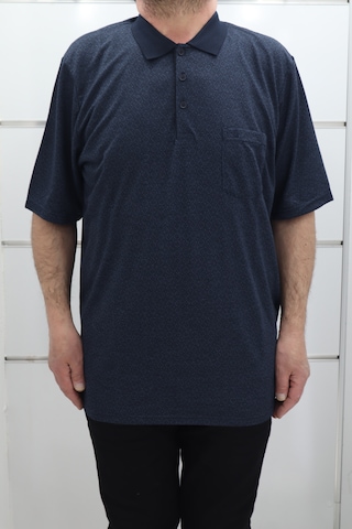 Becces Dmctekstil Erkek 004 Desenli Klasik Kesim Rahat Kalıp Tek Cepli Battal Polo Yaka T-shirt Lacivert