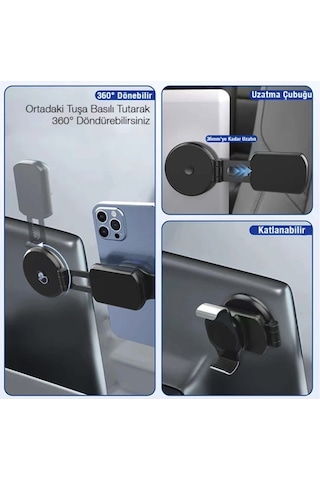 Notebook Tablet İçin Manyetik Mıknatıslı Telefon Tutucu Masaüstü Pc İçin Telefon Tutucu