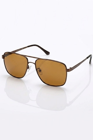 Di Caprio Dc3053brwn Kahverengi Modern Square Polarize Camlı Erkek Güneş Gözlüğü