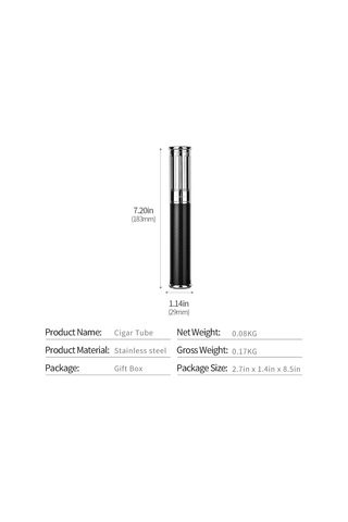 Cigarloong Karbon Metal Puro Kılıfı Tekli Siyah 60 Ring