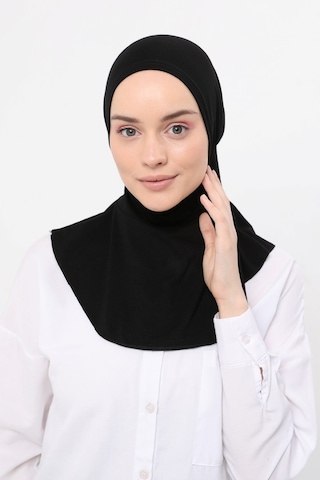 Altobeh Kadın Tesettür Pratik Boyunluklu Hijab - Sporcu Bone Siyah