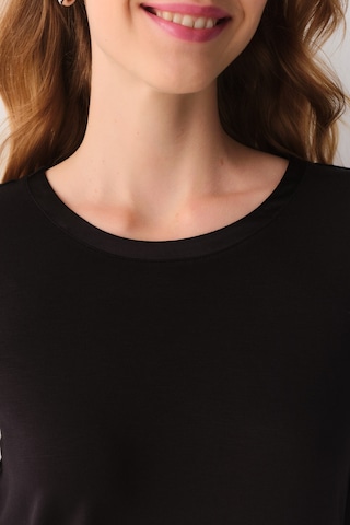 Suwen Modal Luxe Uzun Kollu T-shirt Sh27407607s012 Siyah