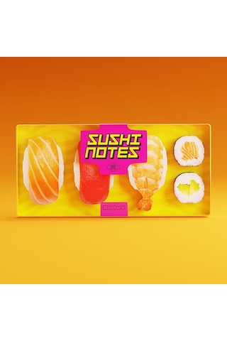 Mustard Sushi Bento Sticky Not Kağıdı Ve Page Marker Seti