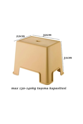 Çelik Ayna Lüx Banyo Taburesi Çok Amaçlı Tabure Açık Kahve-480