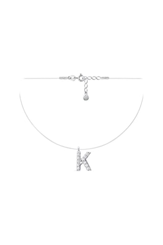 Sılverme 925 Ayar Gümüş İsimli Kolyesi Misina Üzerinde K Harfi Gümüş 178646728