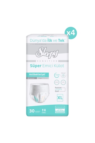 Sleepy Sensitive Antibakteriyel Emici Külot Xlarge 30x4 120 Adet