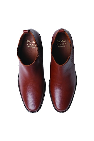 Camel Bot Kadın Utıel Toni Pons Leather Cowboy Ankle Boots Wıth Heel kahverengi