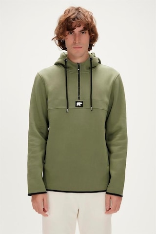 Bad Bear Defence Half-zıp Hoodıe Thyme Erkek Sweatshirt Haki S-xxl 001