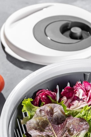 Flora Pratik Salata Ve Sebze Kurutucu 4,5 Litre, Meyve Sebze Marul Yeşillik Yıkama Kurutma Kabı Bej