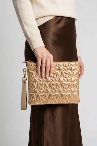 Gl-003 Yıldız Dikişli Kadın El Çantası Clutch Çanta Omuz Çantası Çapraz Çanta Pörtföy Çanta Platin PLATİN