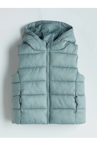 LC Waikiki Lcw Kids Yeşil Kapüşonlu Kız Çocuk Şişme Yelek Lıght Green