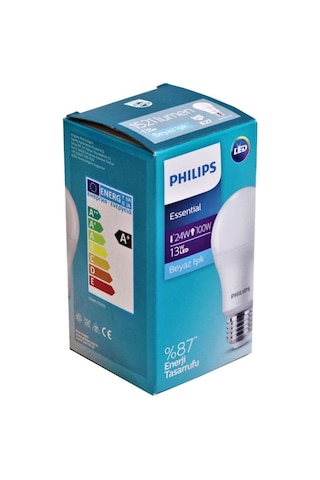 Philips 13W 100W Led Ampul Beyaz 6500K 10 Adet E27 Duy