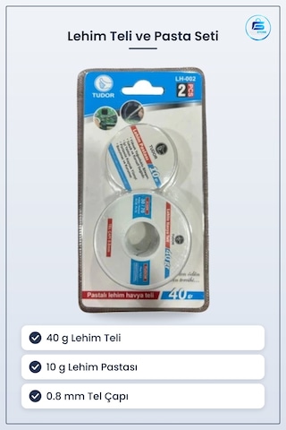 Lehim Teli Pastalı Set 40 Gr Tel 0.8 Mm Elektronik Devre Montaj T
