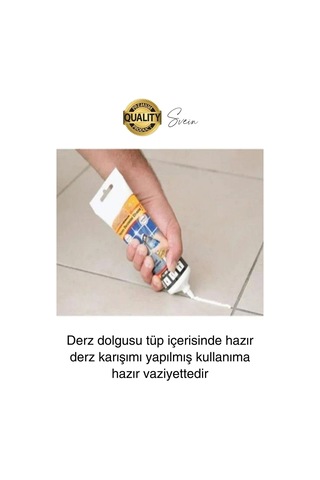 Premium Fayans Arası Bej Hazır Derz Dolgu Gaga Uç Tüp Mermer Mutfak Banyo Zemin Duvar Onarıcı