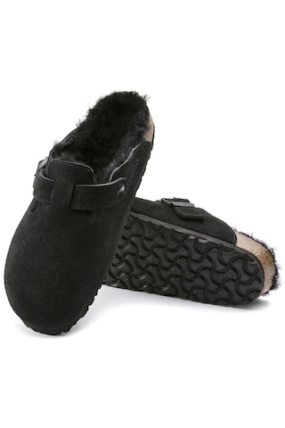 Birkenstock Boston Fell Vl Laf Kadın Ev Terlik Siyah 259883 Siyah