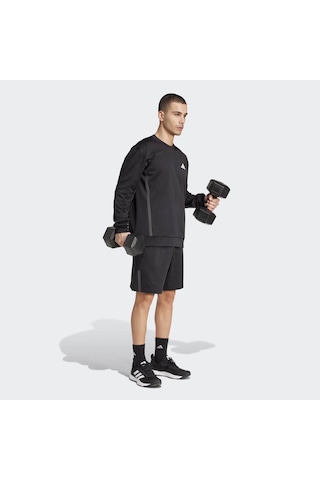 Adidas Game & Go Team Issue Bisiklet Yaka Siyah Erkek Sweatshirt Jm1035 Siyah