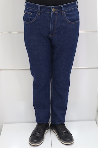 Hacker Denim Hacker Erkek Lacivert Yüksek Bel Rahat Kesim Boru Paça Büyük Beden Jean Pantolon Lacivert