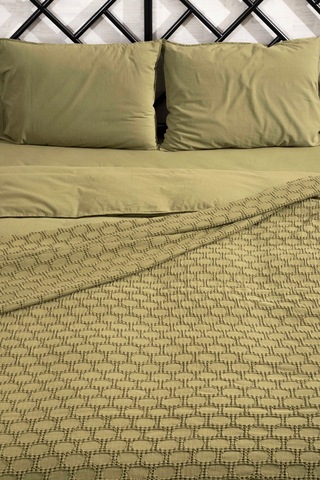 Kaay Stone Wash Pike / Yatak Örtüsü 200x240 Çift Kişilik Yağ Yeşili