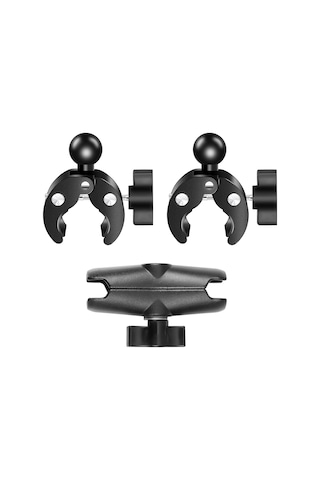 Springsun Puluz Pu849b Esnek Motosiklet Süper Kelepçesi Çift Yengeç Kelepçeleri 360 Dönebilen Spor Kamerası Gidona Sabit Montaj