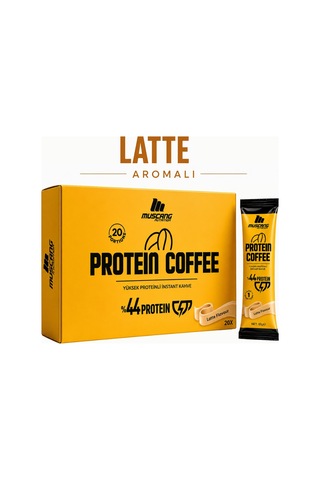 Mustang Nutrition Protein Coffee Latte Aromalı 10 Gr X 20 Servis 200 Gr Yüksek Proteinli Kahve Çözünebilir