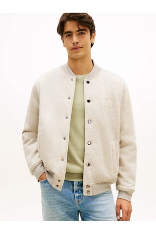 Tommy Hilfiger Crest Graphıc Revers, P97 Krem Erkek Ceket