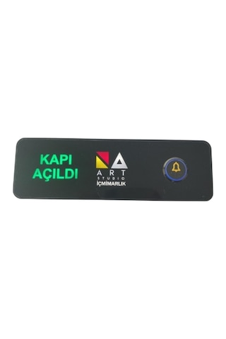 Logolu Led Işıklı Isimli Dekoratif Kapı Zili Butonu