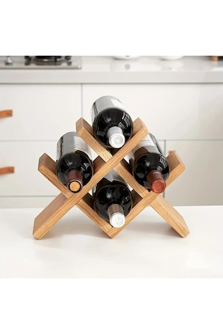 Maxaccess Avrupa Tarzı Ahşap Şarap Rafı: Çoklu Şişe Yuvası, Ev Dekorasyonu İçin