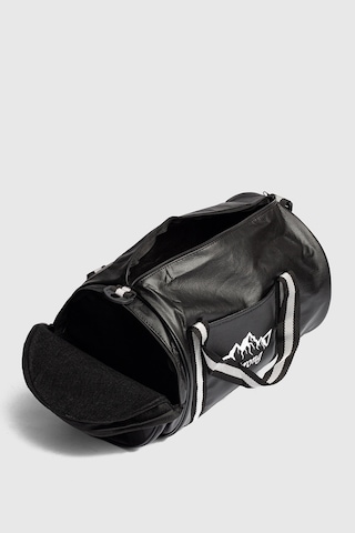 Strong Bag Silindir Spor Ve Seyahat Çantası , Gym Antrenman Fitness Çantası Sl01 Siyah Siyah