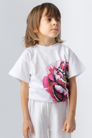 Zeyland Kız Çocuk Gül Baskılı Tshirt-fusya Fuşya