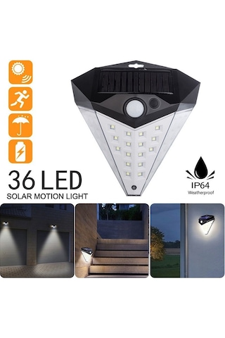 Cbtx Su Geçirmez Güneş Enerjisi Işığı 36 - Led İnsan Vücudu İndüksiyon Lambası Peyzaj Bahçe Duvar Lambası Diğer