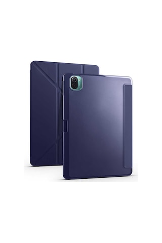 Maks Technology Mi Pad 5 Kılıf Mkst Tri Folding Kalem Bölmeli Standlı Kılıf - Kırmızı Tablet Kılıfı