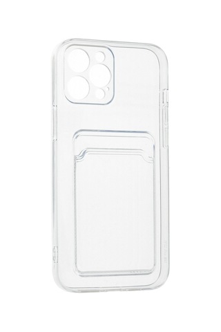 Apple iPhone Uyumlu 12 Pro Max Kılıf Kart Şeffaf Silikon - Şeffaf Şeffaf