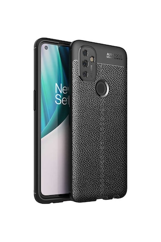 One Plus Nord N10 Kılıf Niss Deri Görünümlü Silikon Kapak