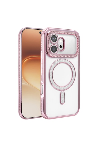 Newface Huawei Honor 600 Joke Simli Magneticsafe Kılıf Pembe