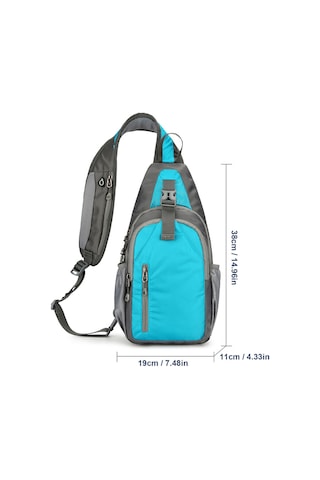 Maiyame Erkekler İçin Usb Şarj Portlu Hafif Sırt Çantası - Spor, Yürüyüş Ve Günlük Kullanım İçin Pratik Çapraz Askılı Çanta Mavi