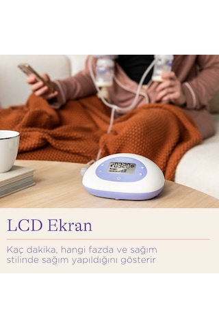 Lansinoh 2'si 1 Arada Çiftli Elektrikli Göğüs Pompası
