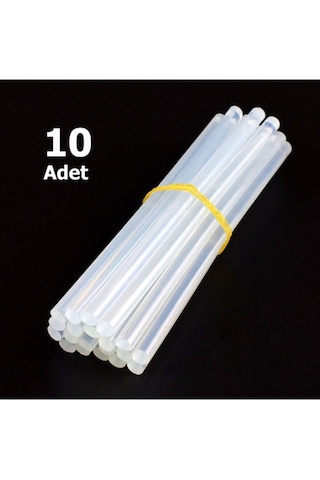 10 Adet, Kalın Silikon, Sıcak Silikon, Şeffaf Mum Silikon, 11 Mm, Sıcak Yapıştırıcı