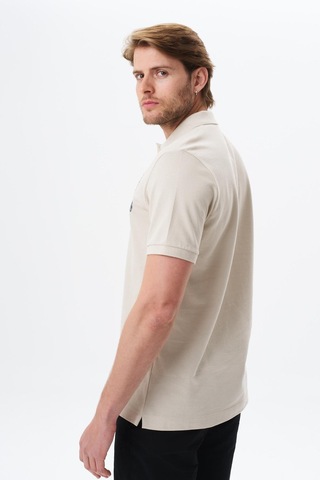 AR-MA Arma Erkek Yazı Baskılı Regular Fit % 100 Pamuk Pike Polo Yaka Tişört Y29374355802 Bej