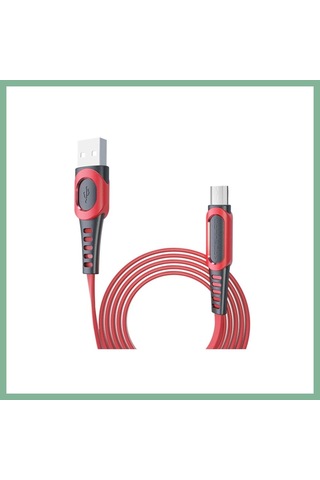 Bşkvirgo Konfulon Dc01 Süper Hızlı Micro Usb Kablo 1m 2.4a - Kırmızı Bsk2026