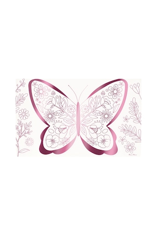 Meri Meri - Butterflies & Flowers Colouring Placemats - Kelebekler & Çiçekler Boyama Amerikan Servisleri X8