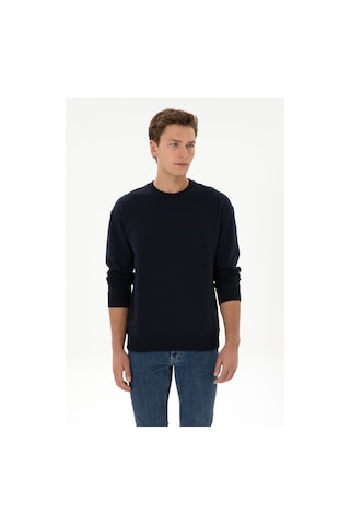 U.S. Polo Assn. Erkek Comfort Fit Bisiklet Yaka Lacivert İnce Sweatshirt 50316378-VR033