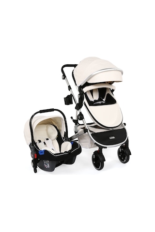 Yoyko Capsule Egg Travel Sistem Bebek Arabası Beyaz Silver Beyaz-gümüş