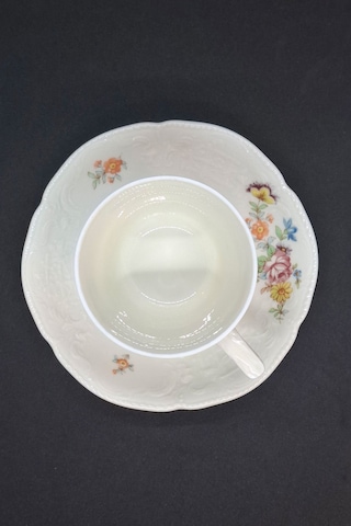 Classic Rose Collection Vintage Çay Fincanı 2 Parça 180 Ml Sarı-kırmızı