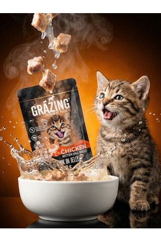 12li Yavru Kedi Yaş Maması Tavuklu Sağlıklı Gelişim 85 Gr X 12 Adet