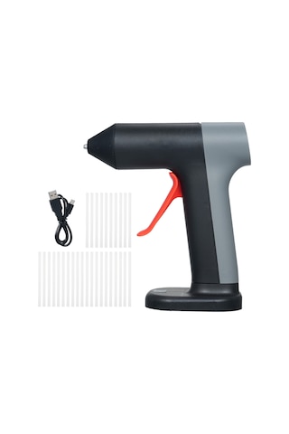 Geeksen 3.7v Sıcak Eriyik Tutkal Makinesi Seti 30 Saniye Hızlı Ön Isıtmalı Mini Tutkal M Silikon Tabancası