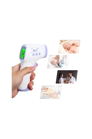 Kangvka Jxd-001 Mor Dokunmadan Isı Ölçer: Vücut Ve Nesne Sıcaklığı, 1 Saniye Hızlı Ölçüm, Lcd Geri Aydınlatma, Vücut/nesne Modu Pil Dahil Değil