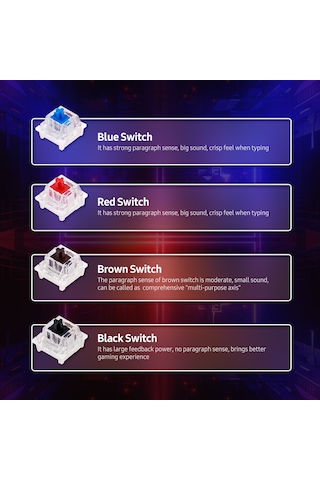 Springsun Outmu Mekanik Klavye Anahtarı - 30 Adet Kırmızı Switch Değiştirilebilir